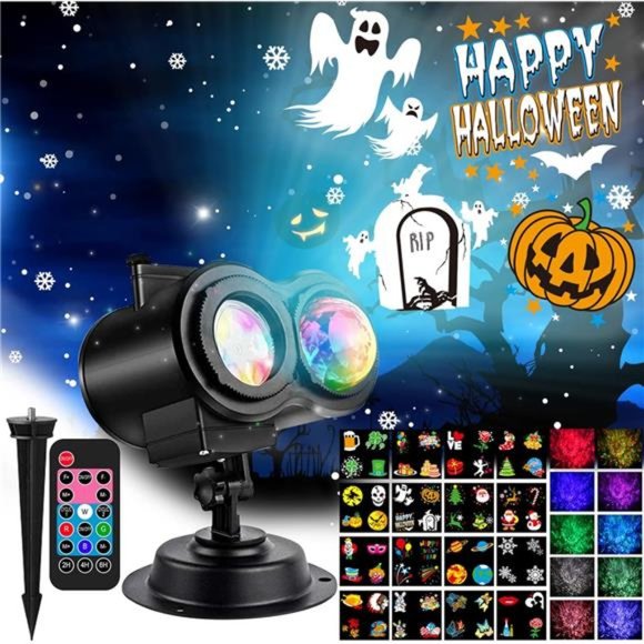 Christmas Projector Lights Outdoor, LED Holiday Projector Night Light Waterproof - Picture 1 of 6